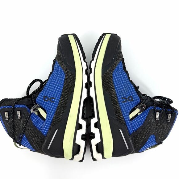 On Cloud Cloudalpine Waterproof Cobalt Limelight Hiking Boots Shoes Mens Sz 7.5